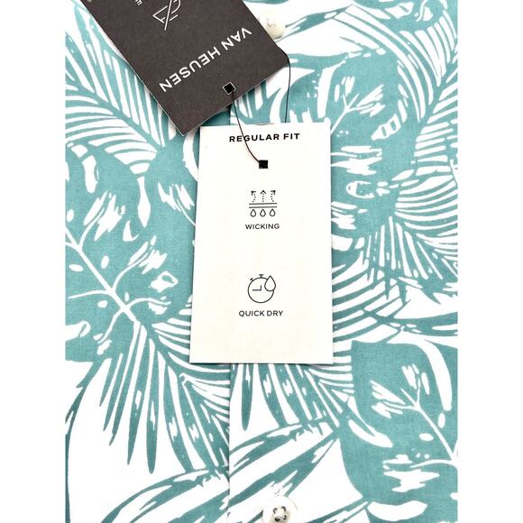 Van Heusen Moisture Wicking Hawaiian Coastal Short Sleeve Size 2XL NWT - Picture 3 of 4